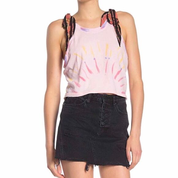 Free People | Ripped Denim Mini Skirt - Picture 3 of 10